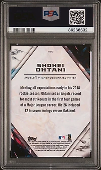2018 Topps Fire 150 Shohei Ohtani PSA 9