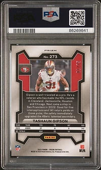 2023 Panini Prizm 273 Tashaun Gipson Green Scope PSA 10