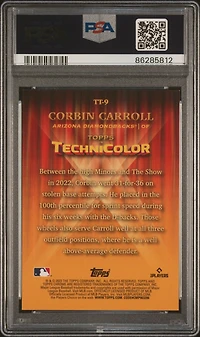 2023 Topps Chrome Topps In Technicolor Tt9 Corbin Carroll Orange Refractor PSA 9
