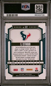 2023 Panini Score 302 Cj Stroud PSA 10