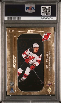 2023 Upper Deck 200' X 85' Dm81 Luke Hughes Gold PSA 10