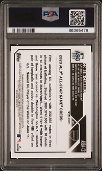 2023 Topps Chrome Update 2023 All-star Game Autograph Cc Corbin Carroll PSA 10