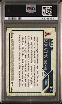 2023 Topps Chrome Radiating Rookies Rr23 Zach Neto Update PSA