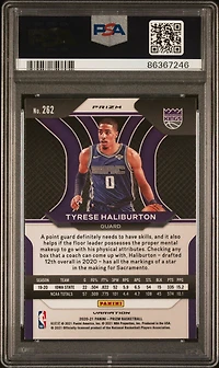 2020 Panini Prizm 262 Tyrese Haliburton Variation-fast Break PSA 10