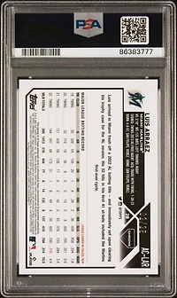 2023 Topps Chrome Update Autograph Aclar Luis Arraez Refractor PSA