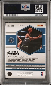 2020 Panini Mosaic 201 Anthony Edwards Reactive Blue PSA 9
