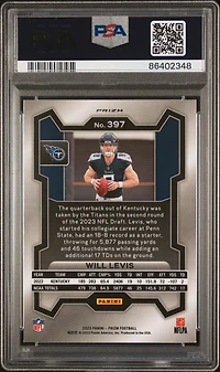 2023 Panini Prizm 397 Will Levis PSA