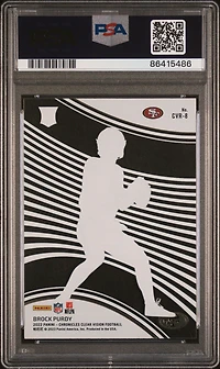2022 Panini Chronicles Clear Vision Rookies Cvr8 Brock Purdy PSA 10