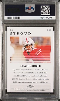 2022 Leaf Multi-sport Special Release Rookie R-03 C.j. Stroud PSA 10