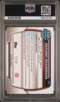 2022 Bowman University Chrome Prospects 65 Anthony Richardson Gold Shimmer Refractor PSA 9