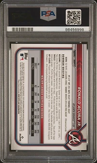 2022 Bowman Chrome Sapphire Edition 58 Ronald Acuna Jr. PSA 10