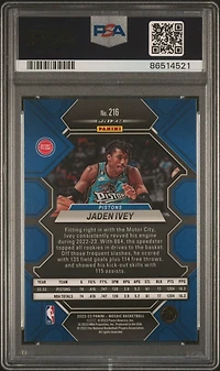 2022 Panini Mosaic 216 Jaden Ivey Reactive Yellow PSA 9