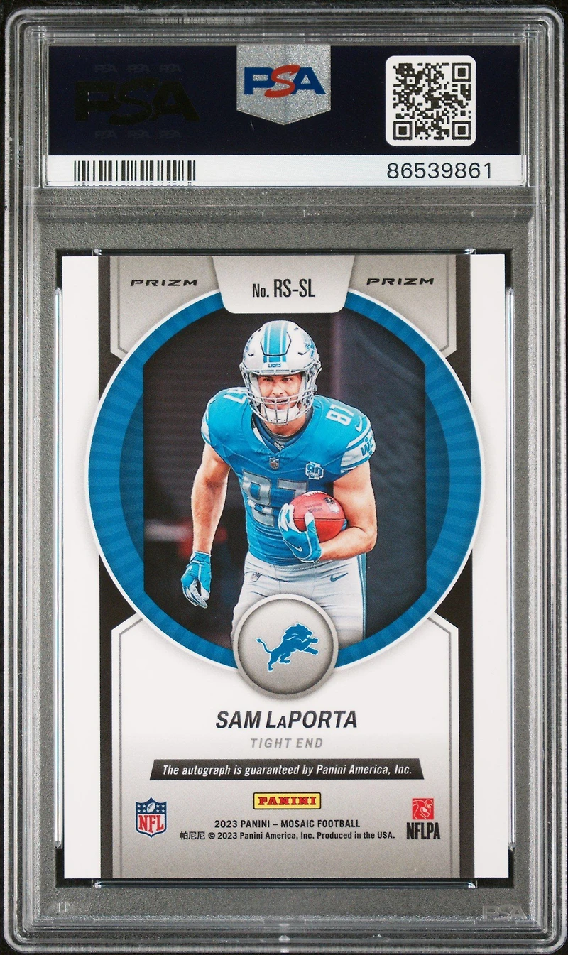 2023 Panini Mosaic Rookie Scripts Rssl Sam Laporta PSA 10
