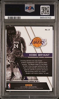 2017 Panini Prizm Fundamentals 2 Kobe Bryant PSA 10