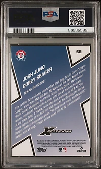 2023 Topps Xpectations 65 Corey Seager/josh Jung Crackle PSA 10