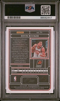 2022 Panini One And One 71 Devin Booker Red PSA 10