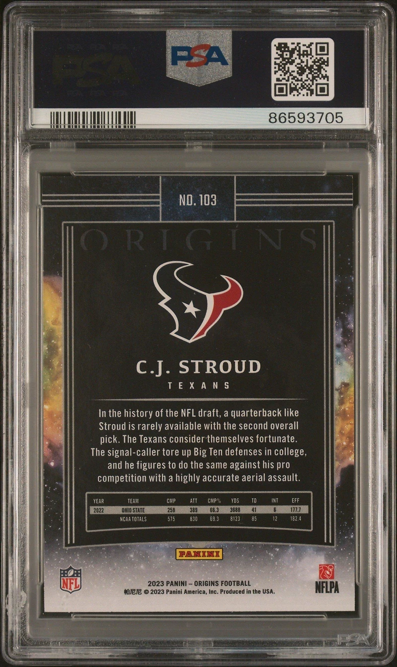 2023 Panini Origins 103 Cj Stroud PSA