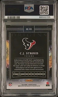 2023 Panini Origins 103 Cj Stroud PSA