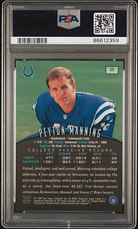 1998 Finest 121 Peyton Manning W/coating PSA 8