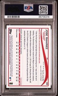 2014 Topps Chrome 45 Jose Ramirez Autograph PSA 9