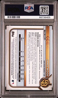 2022 Bowman Chrome Prospect Autographs Cpajwd James Wood PSA 10