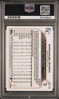 2022 Topps Gilded Collection 93 Emmanuel Rivera Mini Diamond Gold Etch PSA 10