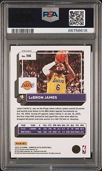2022 Panini Donruss Optic 116 Lebron James Red Choice PSA 9