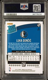 Panini Donruss Optic Luka Doncic Blue Velocity PSA