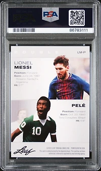 2022 Leaf Multi-sport Special Release Exclusive Legends Edition Lmp Pele/lionel Messi PSA 10