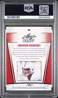 2017 Leaf Special Release Draft Silver 01 Christian Mccaffrey PSA 9