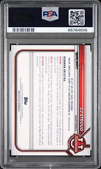 2021 Bowman University Paper Prospects 3 Cj Stroud PSA 10