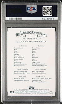 2023 Topps Allen & Ginter 72 Gunnar Henderson PSA 10