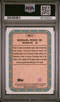 2023 Bowman University Chrome The Big Kahuna Tbk11 Michael Penix Jr. PSA 10