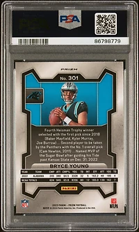 2023 Panini Prizm 301 Bryce Young Variation PSA 10