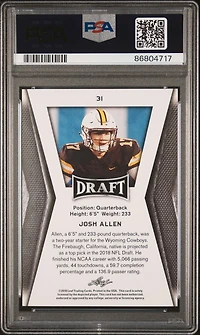 2018 Leaf Draft 31 Josh Allen PSA 10