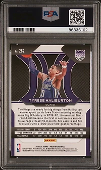 2020 Panini Prizm 262 Tyrese Haliburton PSA 10