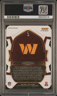 2022 Panini Select 76 Sam Howell Die-cut Green/yellow Prizm PSA 10