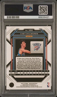 2022 Panini Prizm 266 Chet Holmgren PSA 10