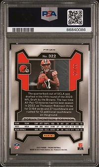 2023 Panini Prizm 322 Dorian Thompson-robinson Blue Ice PSA 10
