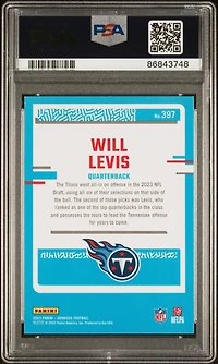 2023 Panini Donruss 397 Will Levis Press Proof Blue PSA 10