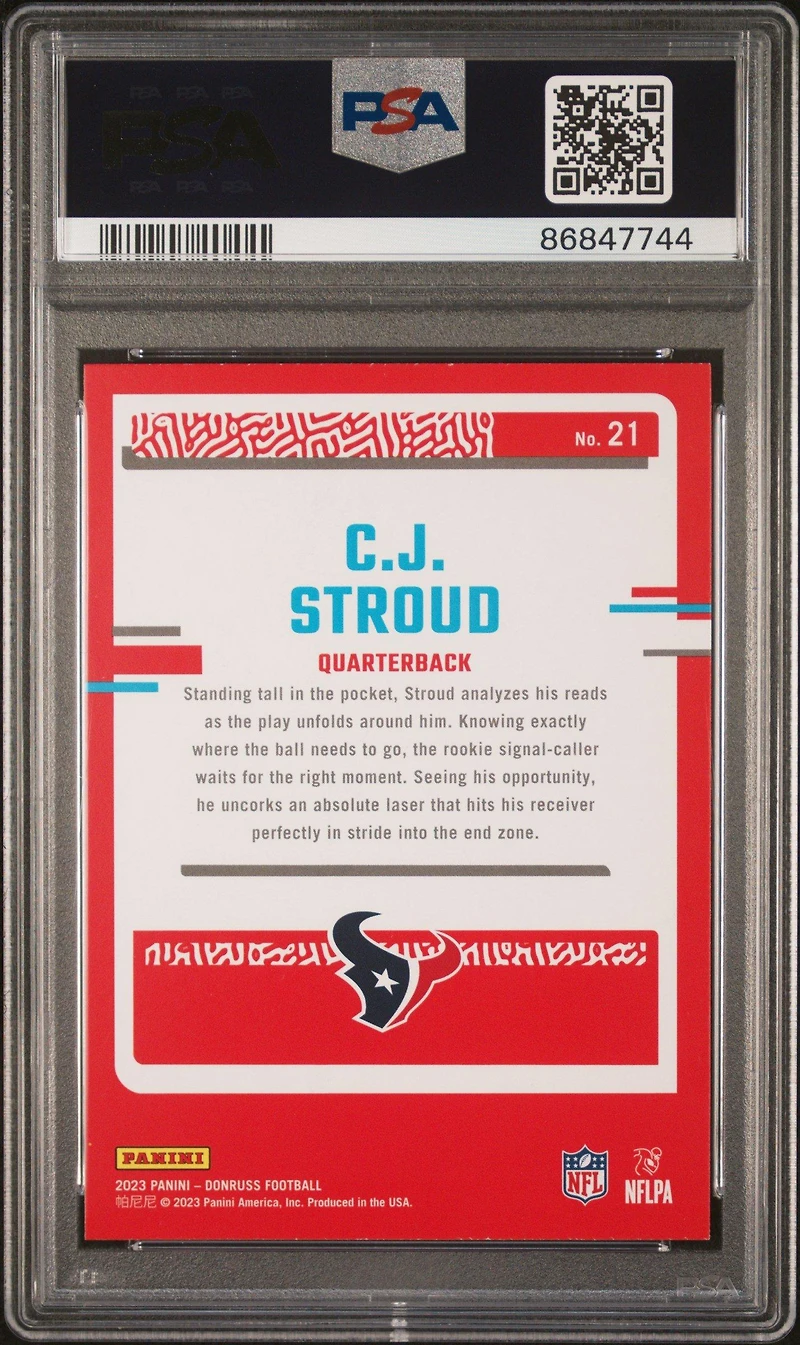 2023 Panini Donruss The Rookies 21 Cj Stroud PSA 9