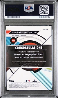 2023 Topps Finest Finest Autographs Rm Ryan Mountcastle Red Wave PSA 9