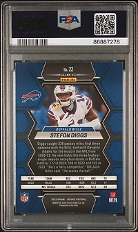 2023 Panini Mosaic 22 Stefon Diggs Honeycomb PSA 9