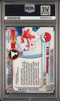 2000 Topps Chrome Pokemon T.v. 118 Goldeen Spectra PSA 9