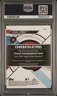2023 Topps Finest Finest Autographs Jj Josh Jung PSA 10