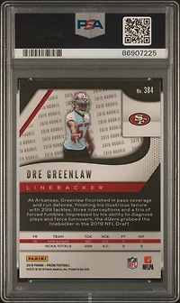 2019 Panini Prizm 384 Dre Greenlaw PSA 10