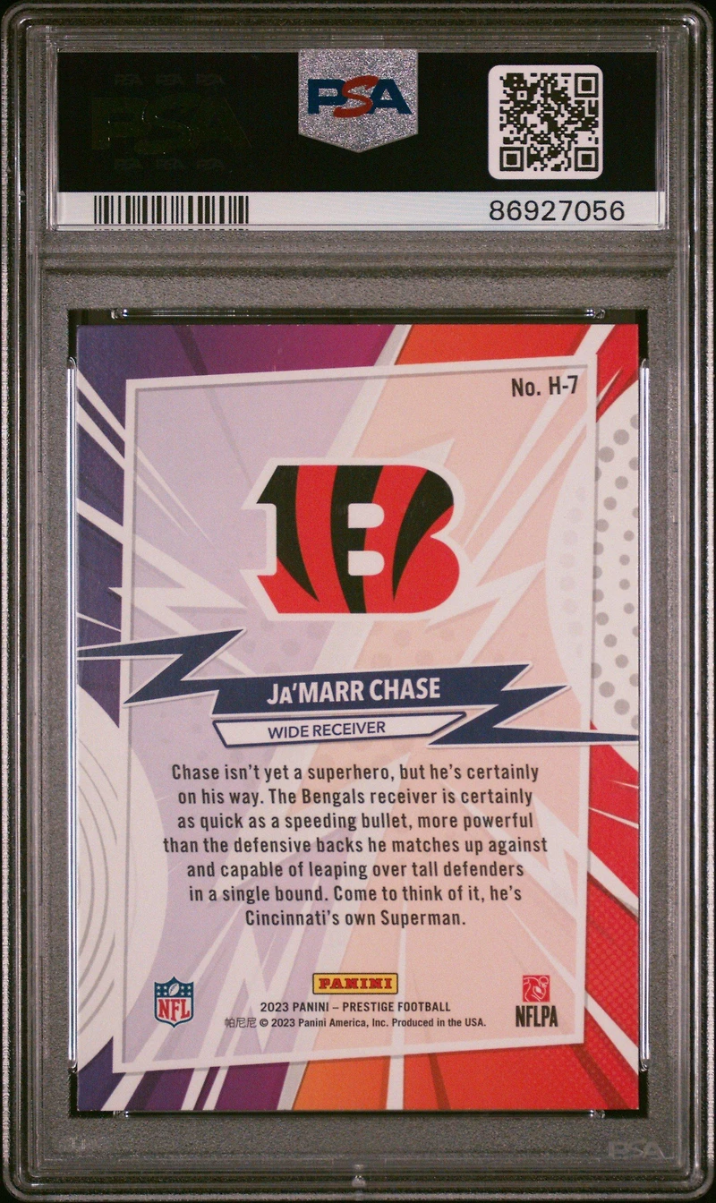 2023 Panini Prestige Heroes H7 Ja'marr Chase PSA 9