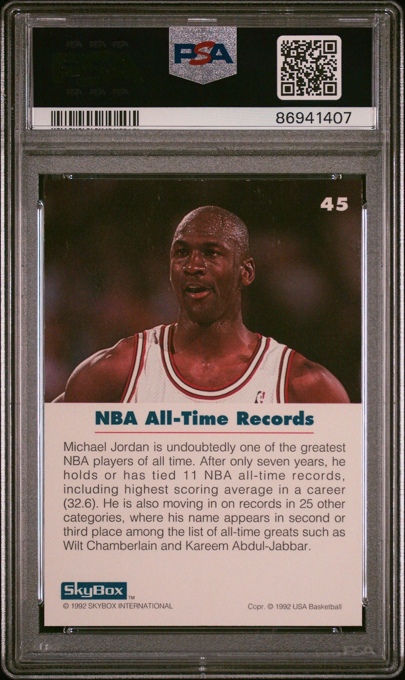 1992 Skybox Usa Basketball Michael Jordan PSA