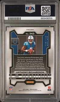 2023 Panini Prizm 343 Anthony Richardson Wave PSA 10