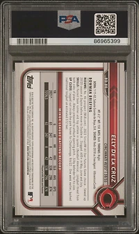 2022 Bowman Draft Bd80 Elly De La Cruz Sky Blue PSA 9